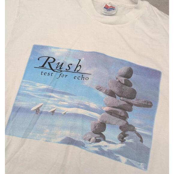 Vintage 90s Rush Test For Echo Album Tour Concert T-shirt - Picture 2 of 7